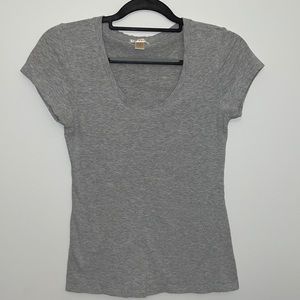 Light Gray Short Sleeve Top